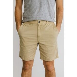 Dockers Mens Flat Front Khaki Shorts Size 38 Casual Everyday Cotton Blend